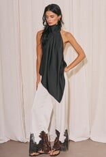 Satin Lace Trim Pants