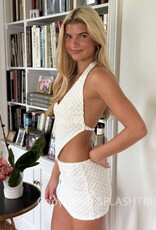 Monika Knit Sequin Halter Crop Top