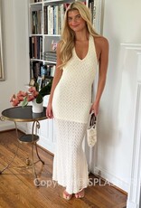 Evynn Textured Halter Midi Dress