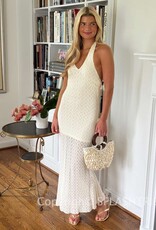 Evynn Textured Halter Midi Dress