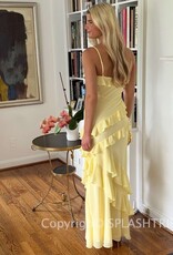 Eva Chiffon Cami Strap Ruffle Maxi Dress