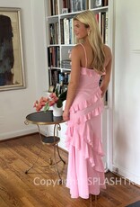 Eva Chiffon Cami Strap Ruffle Maxi Dress