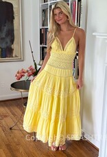 Floral Embossed Lace Solid Midi Dress