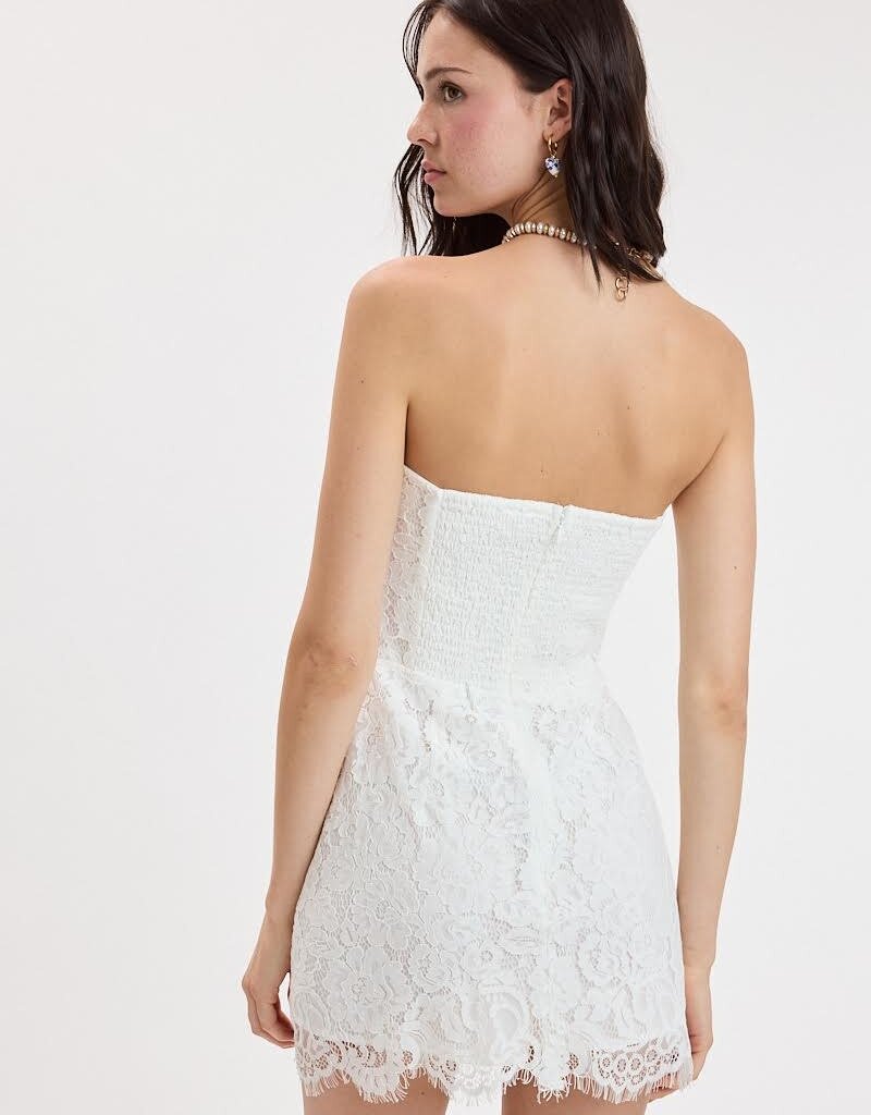 Juliette Strapless Lace Mini Dress