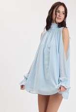 Celine Chiffon Long Sleeve Flowy Mini Dress