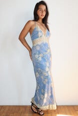 Rebecca Lace Trim Floral Maxi Dress