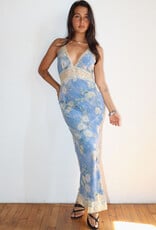 Rebecca Lace Trim Floral Maxi Dress