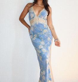 Rebecca Lace Trim Floral Maxi Dress