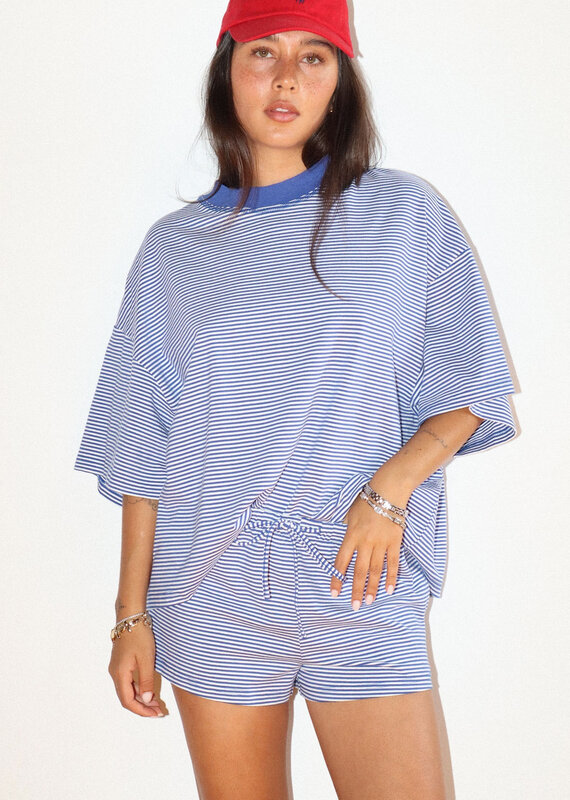 Madison Striped Oversized Tee