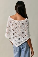 Openwork Detail Sweater Poncho