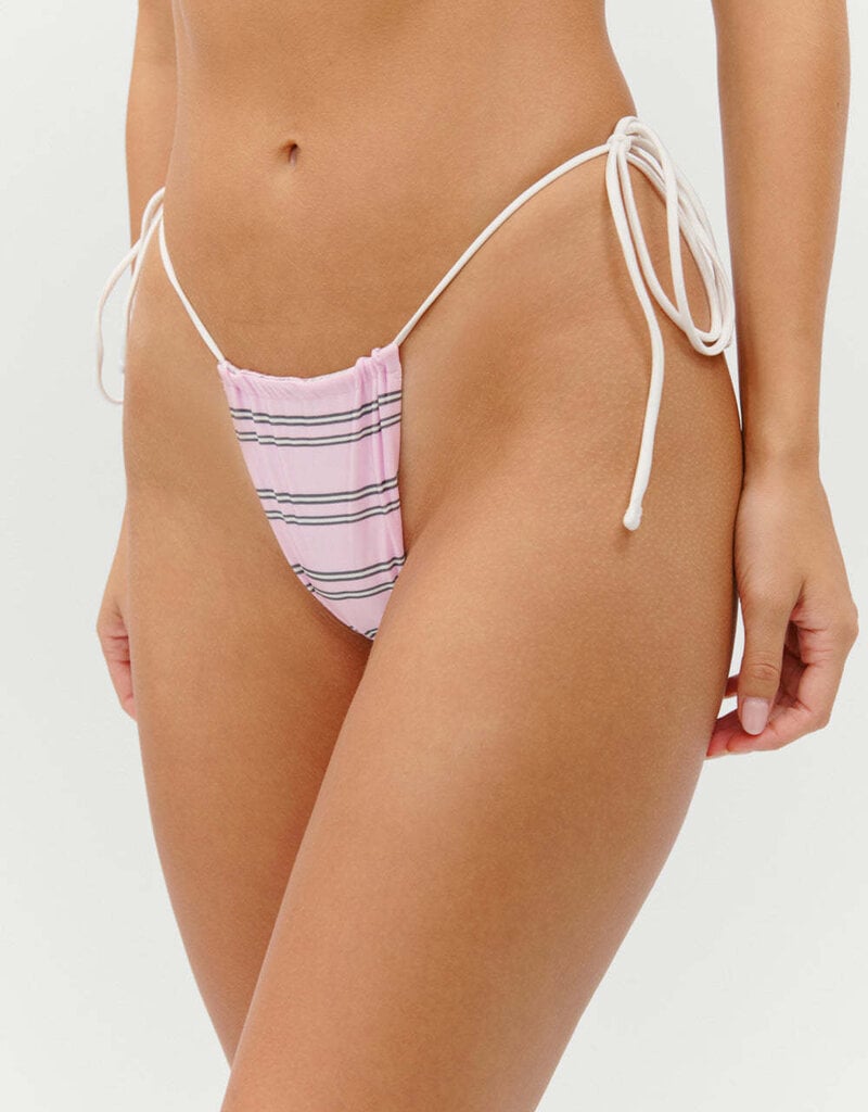Frankies Bikinis Tia Reversible Shine Tie Side Skimpy Bikini Bottom