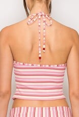 Riley Striped Halter Top and Micro Short Set