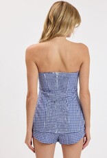 Gingham Strapless A Line Top & Short Set