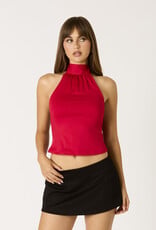 Ruched Neck Halter Top