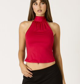 Ruched Neck Halter Top