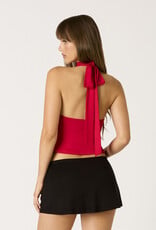 Ruched Neck Halter Top