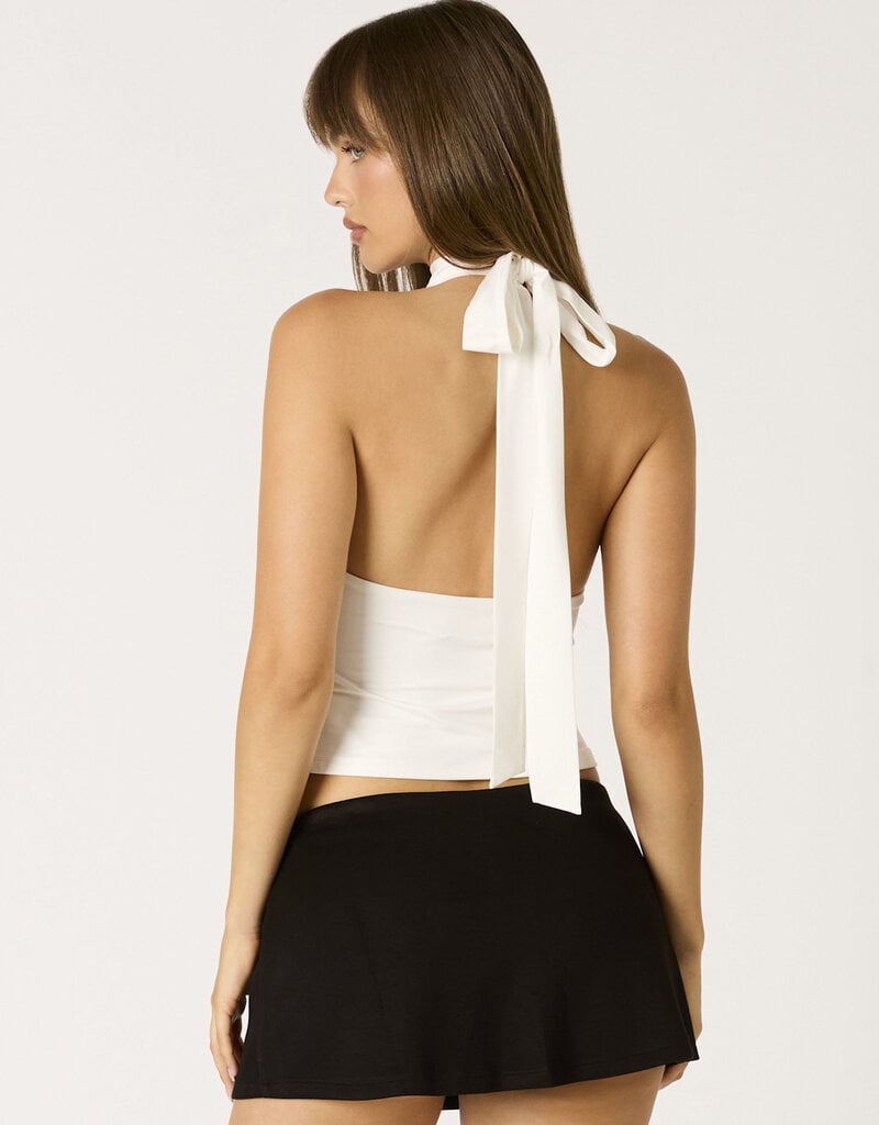 Ruched Neck Halter Top
