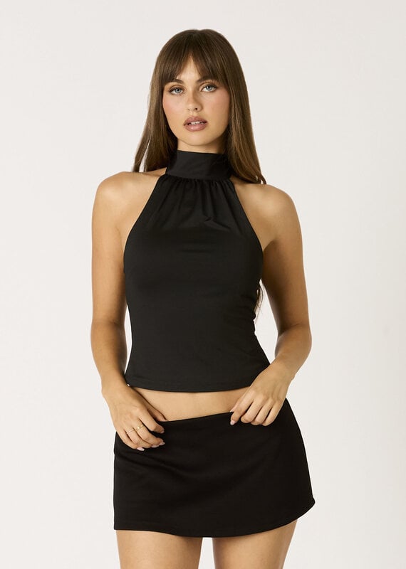 Ruched Neck Halter Top