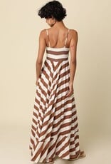 Audrey Cami Strap Striped Maxi Dress