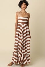 Audrey Cami Strap Striped Maxi Dress
