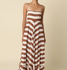 Audrey Cami Strap Striped Maxi Dress