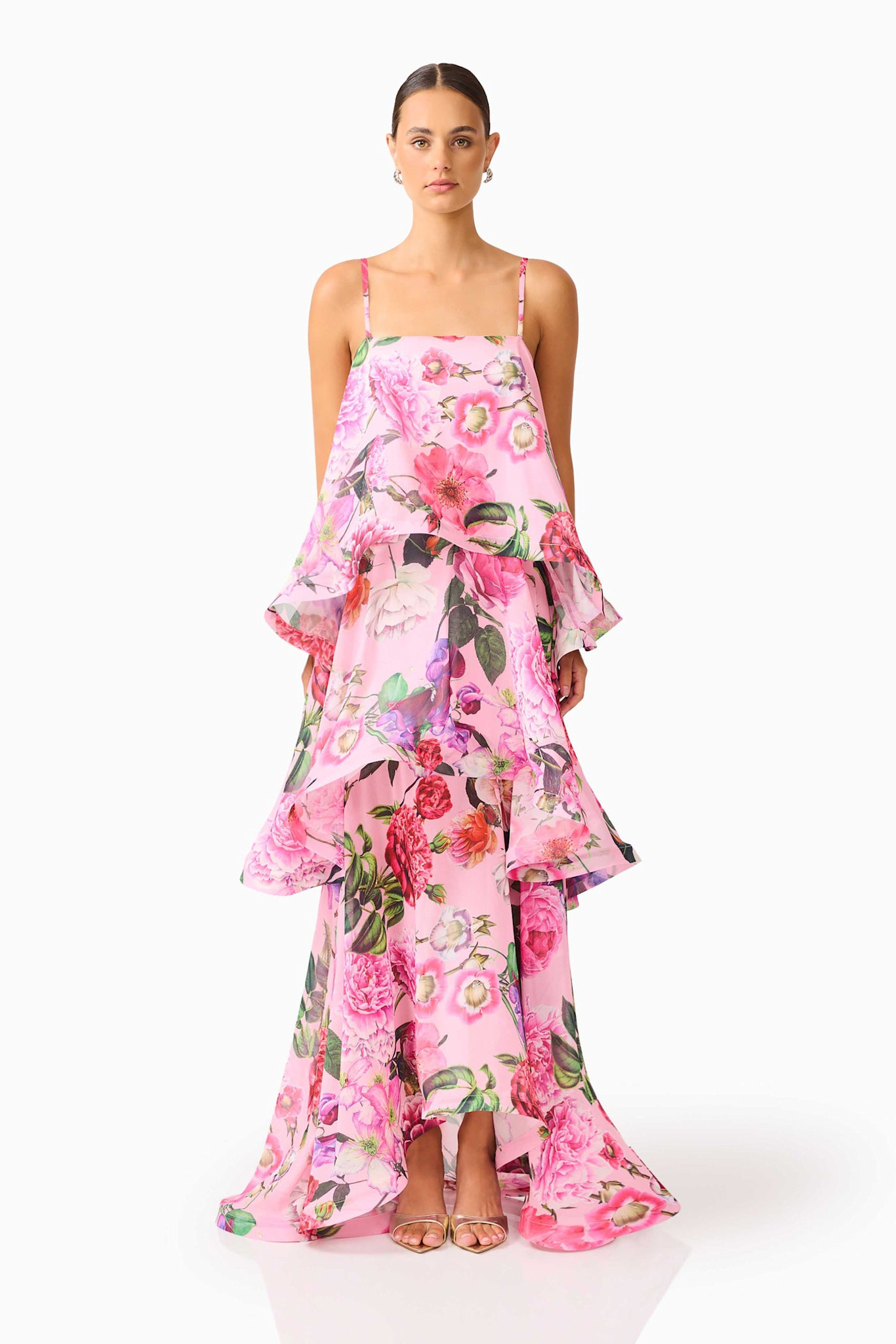 floral layered maxi dress Women's Skyline Floral Tiered Maxi Dress