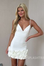 Rose Hem Mini Dress