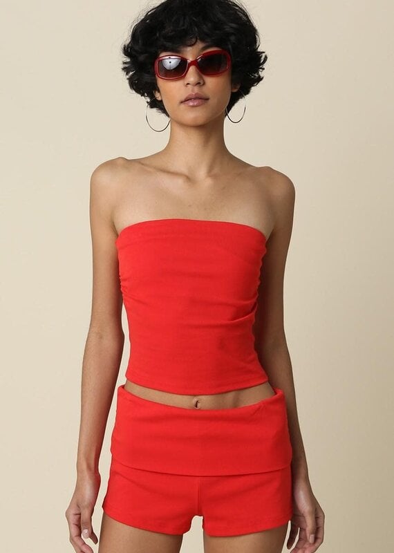 Tube Top Foldover Short Set