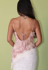 Floral Asymmetric Lace Trim Cami Top