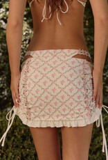 Haute Swimwear Fable Floral Ruched Sarong Mini Skirt
