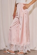 Daphne Satin Lace Trim Pants