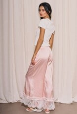 Daphne Satin Lace Trim Pants