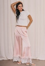 Daphne Satin Lace Trim Pants