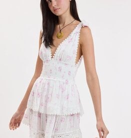 Thick Tie Strap Tiered Mini Dress
