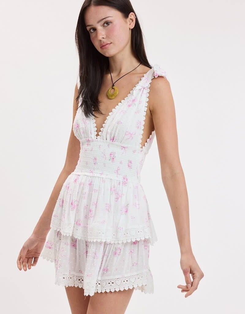 Thick Tie Strap Tiered Mini Dress