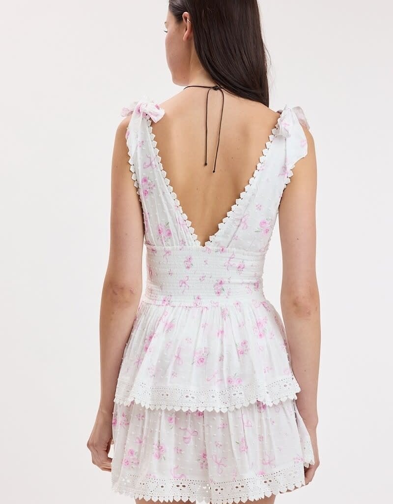 Thick Tie Strap Tiered Mini Dress