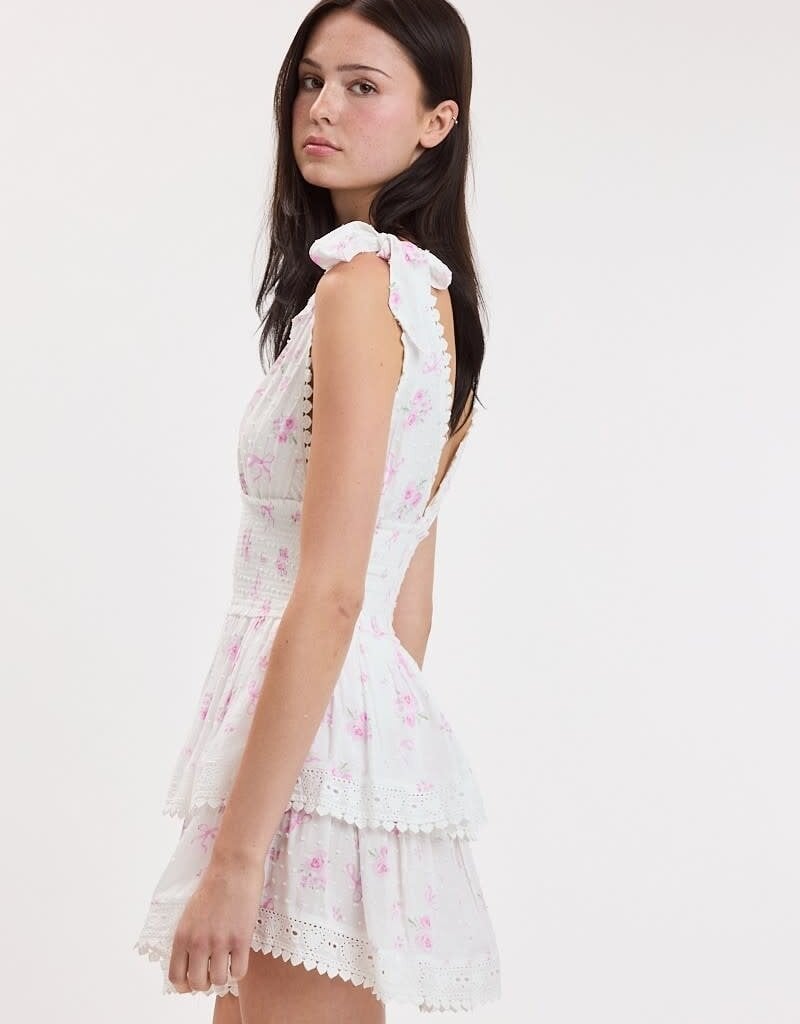 Thick Tie Strap Tiered Mini Dress