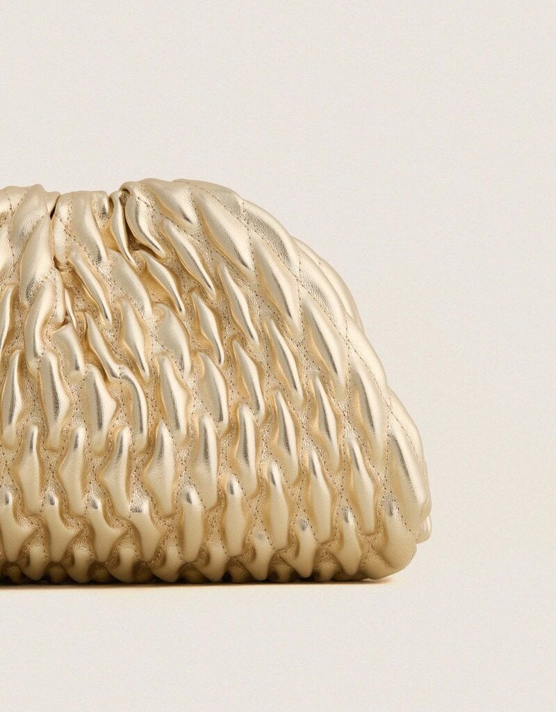 Billini Lacey Clutch Bag Gold Metallic