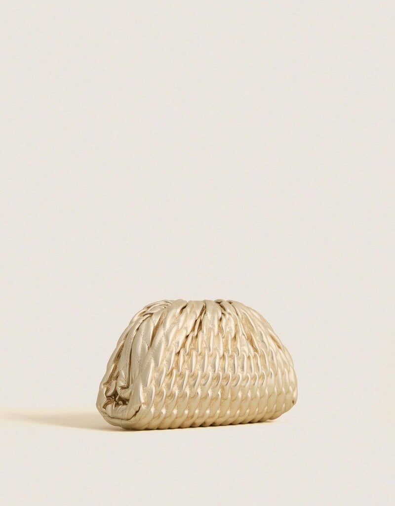 Billini Lacey Clutch Bag Gold Metallic