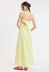 Evie Floral Embroidered Tie Back Maxi Dress