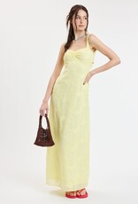 Evie Floral Embroidered Tie Back Maxi Dress