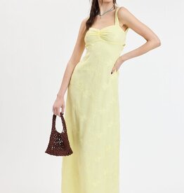 Evie Floral Embroidered Tie Back Maxi Dress