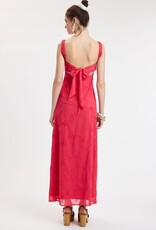 Evie Floral Embroidered Tie Back Maxi Dress