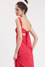 Evie Floral Embroidered Tie Back Maxi Dress