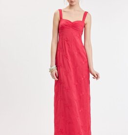 Evie Floral Embroidered Tie Back Maxi Dress