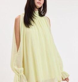 Celine Chiffon Long Sleeve Flowy Mini Dress