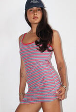 Terry Cloth Striped Mini Dress