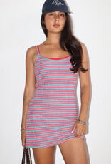 Terry Cloth Striped Mini Dress