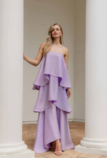 Elliatt Tilly Tiered Textured Satin Maxi Dress