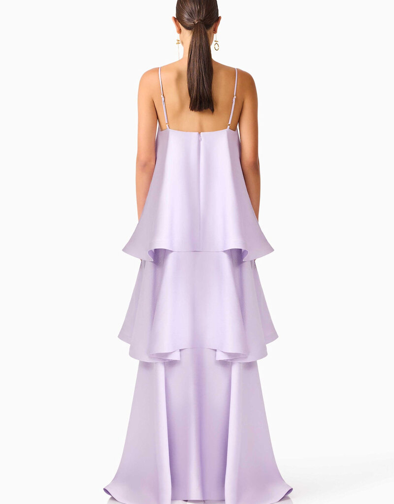 Elliatt Tilly Tiered Textured Satin Maxi Dress
